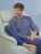 zd ZERO DEFECTS Pyjama lang ‘Modal Gentle winter pyjama set’  blauw