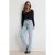 TRENDYOLMİLLA Dames Blauw Effen Flared Normale taille Jeans