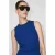 Mango midi jurk met linnen – blauw