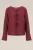 WE Fashion – Dames Blouse met strik – Regular fit – Donkerrood – Viscose –