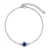 Geboortesteen armbanden – Zilver en Marineblauw