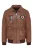 Heren bruin leren bomberjack G-1 Aviator kraag – Maverick