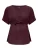 Only Maternity Top ‘OLMPetris’  donkerrood / zwart