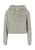 Mymo Bijgesneden hoodie met rits Dames grijs melange