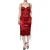 Satin Midi Jurk met Vetersluiting
