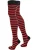 normani Overknee kousen  rood / zwart