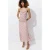 Mango geruite midi rok – lichtroze