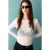 Slim Fit Kanten Boot Hals Blouse