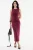 Fitted Midi-jurk met Drapage en Ronde Hals