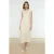 Trendyol Modest Dames Beige Effen Midi Mouwloos Casual Recht Modest Jurken