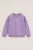 WE Fashion – Meisjes oversized sweater met print – Oversized – Paars – Katoen –