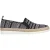 Skechers Espadrilles voor dames met dubbele elastische inzet en geweven bovenwerk, zonder veters (Zwart)