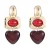Candy Sweet Jewellery oorbellen goudkleurig/bordeauxrood