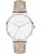 Tamaris Analoog horloge  lichtbeige / bruin / zilvergrijs / wit