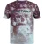 Firetrap T-shirt voor heren met doodshoofdmotief in verweerde stijl (Donkere Bourgogne)