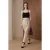 Hoge Taille Rechtoe-Rechtaan Crepe Broek met Ceintuur