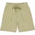 QPI regular waist gestreepte casual short groen