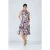 Marine Bloemenprint Jurk met Riem