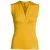 Mosterd mouwloze faux overslagtop