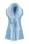 Damesblauw Toscaanse schapenvacht lang gilet-Sorocaba