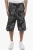 Bedrukte rechte ANEMONE Bermuda Shorts in zwart, grijs