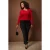 Trendyol Curve Dames Rood Effen Lang Getailleerd Grote maten Blouses
