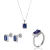 Orphelia ‘Enora’ Dames 925 Sterling Zilveren Set: Ketting + Oorbellen + Ring – Zilver SET-7425/SA