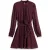 Scotch & Soda Lurex Mini Dress With Wrap Detail Dark Grape