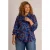 Colletta Plus Size blouse met print – blauw/rood