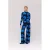 HARPER & YVE wide leg regular waist gebloemde casual broek blauw