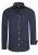 Slim fit overhemd met lange mouwen en contrasterende stiksels