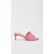 Moschino Nylon Heeled Sandals Allover Logo Pink