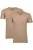 RAGMAN T-Shirt V-hals Dubbel pak lichte huid, Effen