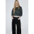 Mango wide leg jeans met krijtstreep – zwart/ecru