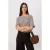 TRENDYOLMİLLA Dames Bruin Effen Driekwart mouw Regular fit Blouses