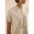 Cecil Dames Shirt met korte mouwen, capuchon en tekst in Beige