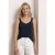 Street One Dames Top met V-hals en knoopdetail in Blauw