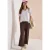 Cecil Dames High Waist broek met wijde pijpen in Loose Fit in Bruin