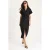 V-hals Midi-jurk met knoopsluiting