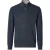Trui Casa Moda donkerblauw half zip gebreid