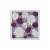 Roeckl Doek ‘DAHLIAS & STRIPES’  donkerblauw / donkerlila / bordeaux