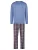 Phil & Co. Berlin Pyjama lang ‘ Classics ‘  lichtblauw / donkerblauw / rood