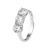 Trilogy Ring Zirkoniumoxides Sieraden Zilver 925 Verstelbaar – Jane