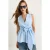Lange Mouwloze V-hals Blouse met Striksluiting