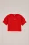 WE Fashion – Meisjes T-shirt met tekst – Oversized – Felrood – Katoen –
