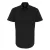 Premier Heren Rekken Pasvorm Poplin Korte Mouwen Shirt (Zwart)
