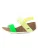Bayton Sandalen met riem ‘Selene’  neongeel / lichtgeel / neongroen / wit