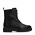 Manfield leren enkelboots zwart