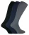 Sock Snob 3 paar kniehoge herensokken van 100% katoen – Zwart / Marine / Grijs