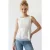 Mouwloze Poplin Blouse met Striklijn
